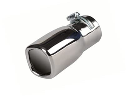 Auspuffblende universal Edelstahl eckig 50x50mm Anschluss 32-45mm