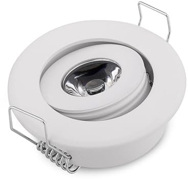 Mini Spots LED Encastrables 3W, Plafond Rond Lampes Kicthen, Lumières Encastrées, Vers Le Bas Spots 3000K + Pilote