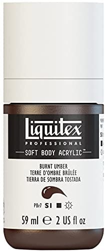 Liquitex Professional Soft Body Acrylic 2-oz Bottle, Burnt Umber, 59 ml (Pack of 1)
