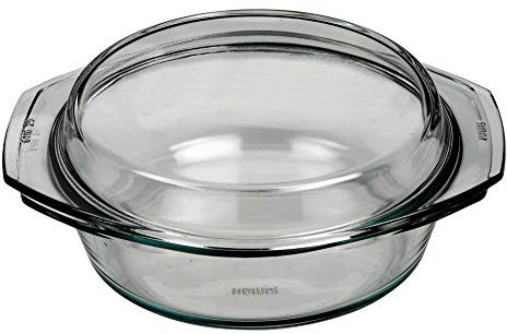 Simax Schüssel mit Deckel, Glas, Transparent, 26.8 x 26.8 x 9.3 cm