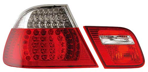 Rück Heckleuchten Set für E46 Cabrio Bj. 99-07 klar rot chrom