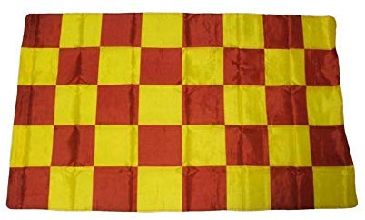Bandiera SCACCHI GIALLOROSSI GIALLO ROSSI tessuto misura standard 90 X 150 cm