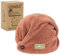 myHomeBody Serviette Wrap, Turban de Luxe Anti-frisottis à séchage Rapide, Ultra Doux et Absorbant en Fibre de Bambou à séchage Rapide, avec Bouton en Coquille de Noix de Coco – Cinnamon