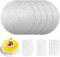 PHULWEL Cake Board, 3mm Rund Tortenunterlage Ø 30cm/12inch, 5 Verwertbarer Silber Cakeboard für Transport Kuchen und Torten, Tortenplatte Pappe mit 3 Stück Tortenschaber