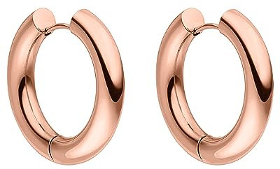 PURELEI® Glamorous Ohrringe (Roségold) – Damenohrringe aus langlebigem Edelstahl – Wasserfeste Ohrringe Damen – 2,8 cm Durchmesser – 19,39 g je Ohrring - Modeschmuck für deinen individuellen Look