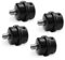 Bwintech 4 Pezzi Silenziatore Compressore D'aria Filettatura 1/2 Silenziatore Filtro di Aspirazione in Metallo Nero per Compressore d'Aria Oilless