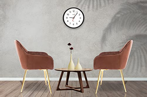 HYGRAD BUILT TO SURVIVE Velvet Dining Chairs, Dressing table chair with Backrest, for Living Room/Bedroom/Kitchen, Upholstered Velvet Seat, Golden Metal Legs (2, Brown)