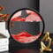 Yevheniy Sablier 3D en mouvement avec cadre en verre fluide pour garçons et filles, décoration relaxante pour la maison et le bureau (17,8 cm, rouge)