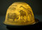CBK-MS Dome Light Teelicht Tiere aus Afrika Giraffe Nashorn Löwe Elephant Zebra Windlicht Porzellan Teelicht ca. Ø 12 cm Höhe 8,5 cm