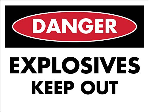 452 Warnschild Gefahr Sprengstoffe Fernhalten Retro Metallschild Personalisierte Metall Wandschild 20X30Cm, Sicherheitsmarkierung