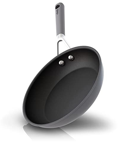 Ninja CW60020 NeverStick Comfort Grip 8 Fry Pan, Nonstick, Durable, Scratch Resistant, Dishwasher Safe, Oven Safe to 400°F, Silicone Handles, Grey