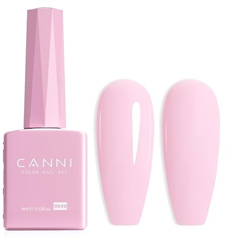 CANNI Smalto Semipermanente per Unghie Rosa chiaro Gel Nail Polish Soak Off UV LED per la manicure e la progettazione delle unghie 9ml