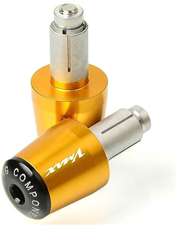 WestCH Motorrad CNC Lenkergriffe Bar Ends Griff Bar Grip Cap Slider Für Yamaha V-MAX VMAX 1200 V-MAX1200 VMAX1200 1985-2017 (Color : Gold)