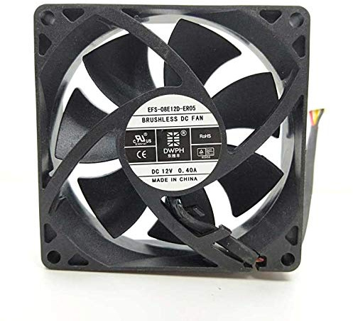 cooling fan for EFS-08E12D-ER05 8025 80x80x25mm 12V 0.40A 3-wire