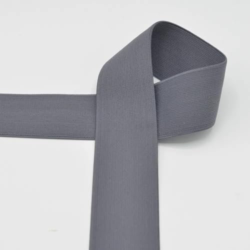 Gummiband 40 mm breit | farbig | ab 1 m | Meterware (grey)
