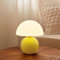 Dawnwake Pilz Nachttischlampe Tischlampe, Led Dimmbar Tischleuchte Deko Wohnzimmer, Schlafzimmer Tischlampen, Mushroom Bedside Table Lamp, Keramikbasis Glas Klein Nachtlampe (Gelb)