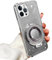 IMIRST Glitter Case for iPhone 11 Pro (5.8'') Transparent Soft TPU Plating Pouch with Big Ring Holder Stand Girly Women Gradient Phone Cover for Apple iPhone 11 Pro. DS Silver