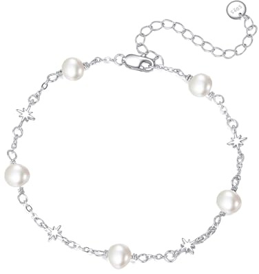 POPLYKE Sterling Silber Verstellbarer Mondstein Filigrane Armbänder Mondstein Schmuck für Frauen Geburtstagsgeschenk