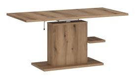 möbelando Couchtisch >Cortado< höhenverstellbar bis 73cm, in Coast Evoke Eiche Dekor - 110x55/73x65cm (BxHxT)