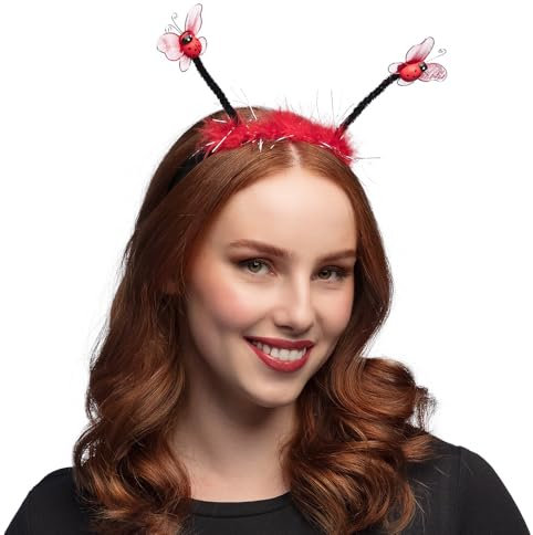Boland 33012 - Serre-tête coccinelle, tiare, couvre-chef, accessoire, pour costume d'animal, carnaval ou fête à thème