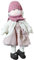 Stoffpuppe 9 x 5 x 2 Mini niedliche Stoffpuppen mit 2 kleinen Bären weiche Babypuppe mit Kleidung, Hut und Schal Vinyl Ragpuppen für Mädchen Daumenpuppen Geschenke für Weihnacht Brithday, Stoffpuppe