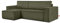 Konsimo Napi Ecksofa - Ecksofa mit Schlaffunktion und Bettkasten - Eckcouch mit Schlaffunktion - Sofa - Sofabezug Ecksofa L Form - Universal Eckcouch - 246 cm - Olive