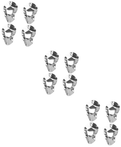 Cabilock 3 Juegos Plato De Ostras Conchas Para Servir Ostras Plato De Acero Plateado Plato De Ostras Plato De Degustación De Ostras Bandejas De Almacenamiento Prácticos Platos De 4 Uds * 3