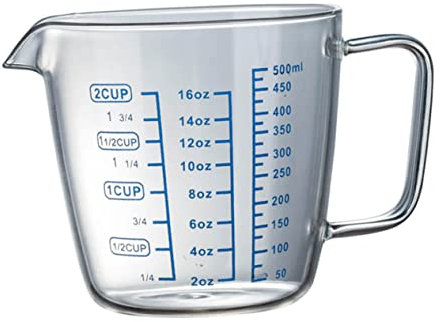 Cabilock Hitzebeständiger Glas-messbecher Mit Klarer Skala Und Weitem Mund Praktisches Küchenwerkzeug Für Präzises Messen Für Junge Mädchen-milch Und Backen Zuhause