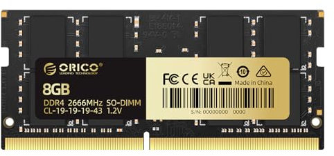 ORICO SODIMM DDR4 RAM 8GB 2666MHz CL19, Memoria per PC Laptop/Notebook, Mini PC, 260-Pin ad Alte Prestazioni per Computer Portatili-LS400
