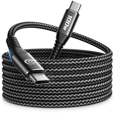 Aioneus Cable USB C, 3M 100W PD 5A Cable USBC vers USBC Charge Rapide Nylon Tressé Câble Chargeur Type C Cordon USB C pour iPhone 16 15 Plus Pro Max iPad MacBook Air Pro, Samsung Galaxy S25 S24 S23