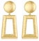 LILIE&WHITE Gold Ohrclips für Damen – Modernes Rechteck-Design, Langlebig und Kratzfest, Vielseitig Kombinierbar, Geschenk für Damen