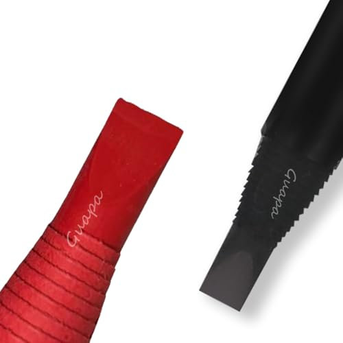 2 Stück Wasserdichte Augenbrauen-Zeichenstifte – Peel-Off Tattoo Stift für Augenbrauenformung und Hairstroke-Look (1PC Black 1PC Red)