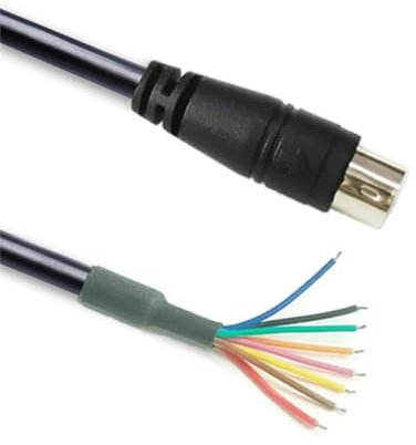Yaesu CT-62 CAT Cable de programación – 8 pines Mini DIN macho a extremos de cable desnudo para serie FT-100/FT-817/FT-857/FT-897 – 1M/1.8M/3M (28AWG 8-Core, CE/RoHS, 1 m)