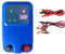 Electric Fence Energiser 12V With LED Display, Waterproof Battery Powered Electric Fence 1.5J Output for 5Km Range, 3 Ways Power Supply, Charger Peak 12kV to Protect Livestock Poultry