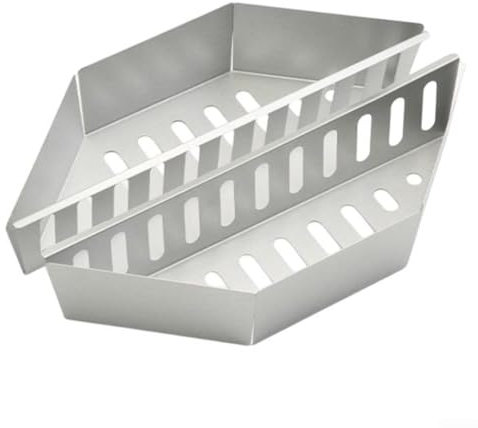 GLFLOW 2 Stück Holzkohlekorb für Grill, verzinktes Grillzubehör, Grillkorb für Holzkohle, Outdoor-Grillkohle-Tablett, 38,5 x 11 x 7,5 cm