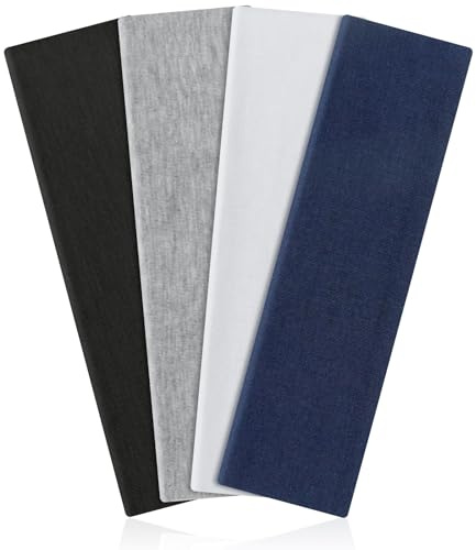 Tumurup 4 Stück Stirnband Damen Sport, Rutschfestes Haarband Damen Herren Dünn - 6cm Stirnbänder Atmungsaktive Headbands