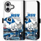 Klapphülle kompatibel mit Apple iPhone 16 Handyhülle aus Kunst Leder schwarz Flip Case Hamburger SV Offizielles Lizenzprodukt Aufstieg