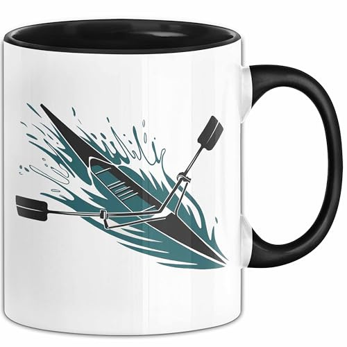Ruder Enthusiast Tasse Geschenkidee für Rudercrew Fans (Schwarz)