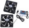 YUTNGYNG 120mm USB Quiet Cabinets Cooling Fan Systems With 0-60℃ Adjustable Thermostat Control For Home Theater Cabinets