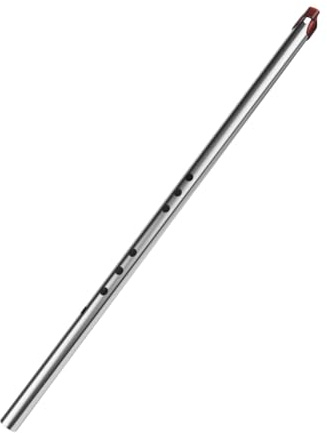 Luwecf Dizi Flöte Chinesisches Musikinstrument Edelstahlflöte Holzblasinstrument mit Robuster Konstruktion für Eine Lange Lebensdauer für Tägliche Üben, 61 Cm