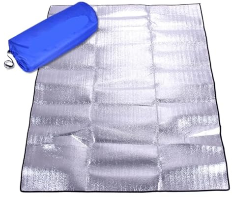 Outdoor Camping Folie Schaum Picknick Matte Eva Aluminium Isolierung Strand Schlaf Matratze für Reisen und Outdoor-Aktivitäten(200x200 Thickening)