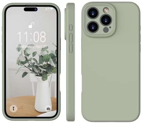 WXX für iPhone 16 Pro Max Hülle Flüssig Silikon Case 6.9'' Kupfer Grün | Handyhülle für iPhone 16 Pro Max Ultra Dünn mit Microfiber,Flüssig Silikon Gel Gummi Kratzfeste Schutzhülle Matt Hülle