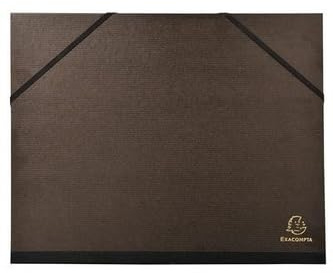 Exacompta 10 Zeichenmappen Lackkraft Schwarz 26x33 cm für A4 Schwarz