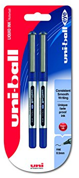 uni-ball Eye Micro UB-150 Rollerball Pen - Blue, Pack of 2
