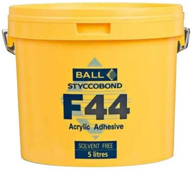 F BALL - F44 - Vinyl & PVC Backed Carpet Acrylic Adhesive (5ltr)