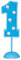 Blue Flashing Number 1 Cake Topper (11cm) 1 Piece - Perfect for First Birthday Celebrations and Milestone Events