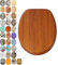 Sanilo Toilet Seat, Wide Choice of Wooden Toilet Seats, Stable Hinges, Easy to Mount (Mahogany)