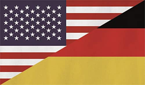 Fahne mit Messingösen 90 x 150, 150 x 250 oder 300 x 500 cm wählbar Farbe Deutschland/USA Größe 150 x 250