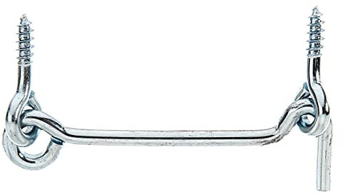 Alberts 204440 Crochet contrevent | avec œillets| zingué | longueur 76 mm | Ø crochet 4 mm