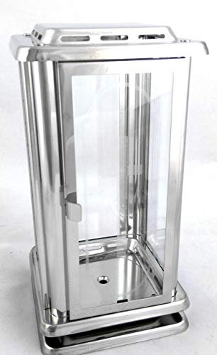 Designgrab Royal - Lampada funebre in acciaio inox con croce incisa sull’anta